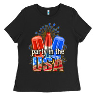 Black party in the usa popsicles billie wilder Ladies Tee - texasbilliewilder