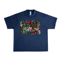 Navy just a girl who loves christmas Urban Heavy Tee - AdoDesignShop