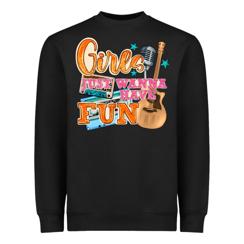 Girls Just Wanna Have Fun Heavyweight Sweatshirt by NancyCooperArtShop | Teevron