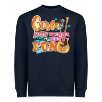 Navy girls just wanna have fun Heavyweight Sweatshirt - NancyCooperArtShop