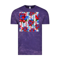 Cloud Purple patriotic roses Vintage Tee - BundleAndBundleShop