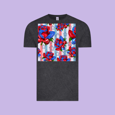 Patriotic Roses Vintage Tee Designed By Bundleandbundleshop