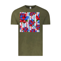 Vintage Olive patriotic roses Vintage Tee - BundleAndBundleShop