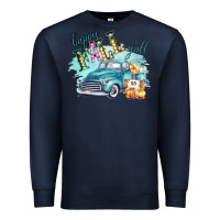 Navy Happy Fall YALL Pumpkin Truck Shirt Premium Sweatshirt - Bettercallsaul