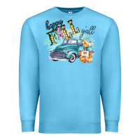 Ocean Blue Happy Fall YALL Pumpkin Truck Shirt Premium Sweatshirt - Bettercallsaul
