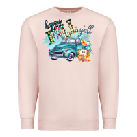 Pale Pink Happy Fall YALL Pumpkin Truck Shirt Premium Sweatshirt - Bettercallsaul