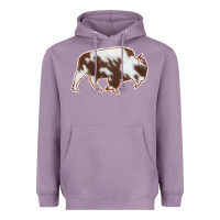 Lavender Cowhide Bison Silhouette Heavyweight Hoodie - Bettercallsaul