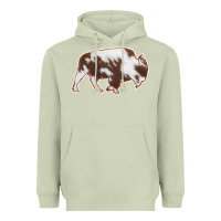 Matcha Cowhide Bison Silhouette Heavyweight Hoodie - Bettercallsaul