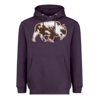 Plum Cowhide Bison Silhouette Heavyweight Hoodie - Bettercallsaul