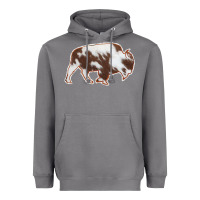 Storm Cowhide Bison Silhouette Heavyweight Hoodie - Bettercallsaul