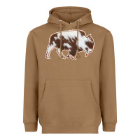 Toasted Coconut Cowhide Bison Silhouette Heavyweight Hoodie - Bettercallsaul