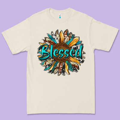 Blessed Sunflower Premium Tee Designed By Ranaportraitstore