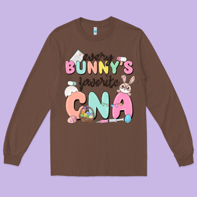 Every Bunnys Favorite Cna Long Sleeve Tee Designed By Maliassmallbusiness