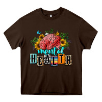 Chocolate Brown mental health Heavy Core Tee - texasbilliewilder