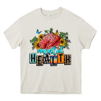 Cream mental health Heavy Core Tee - texasbilliewilder
