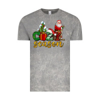 Cloud Rock cozy season with santa christmas tree cactus and gift Vintage Tee - AdoDesignShop
