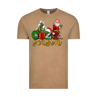 Vintage Coffee cozy season with santa christmas tree cactus and gift Vintage Tee - AdoDesignShop