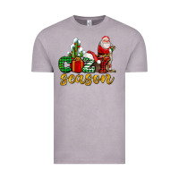 Vintage Zinc cozy season with santa christmas tree cactus and gift Vintage Tee - AdoDesignShop