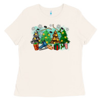 Bone christmas trees with hockey Ladies Tee - Zillion Design Studio