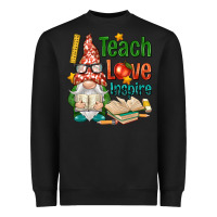 Black gnome teach love inspire Heavyweight Sweatshirt - NancyCooperArtShop