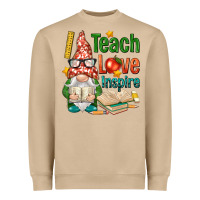 Mushroom gnome teach love inspire Heavyweight Sweatshirt - NancyCooperArtShop