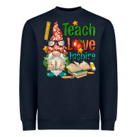 Navy gnome teach love inspire Heavyweight Sweatshirt - NancyCooperArtShop