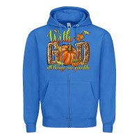 True Royal with god all things are possible Zipper Hoodie - NancyCooperArtShop