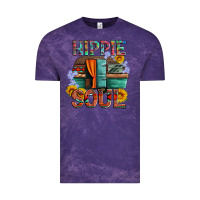 Cloud Purple hippie soul with caravan and flowers Vintage Tee - Artiststas