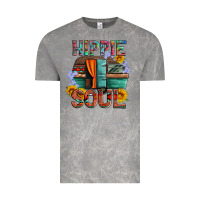 Cloud Rock hippie soul with caravan and flowers Vintage Tee - Artiststas