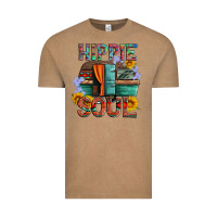 Hippie Soul With Caravan And Flowers Vintage Tee | Teevron