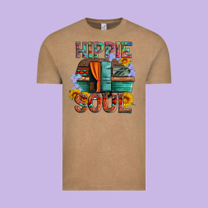 Hippie Soul With Caravan And Flowers Vintage Tee Designed By Artiststas