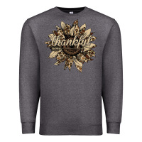 Charcoal Heather Thankful Sunflower Premium Sweatshirt - Bettercallsaul