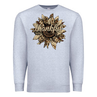Heather Grey Thankful Sunflower Premium Sweatshirt - Bettercallsaul