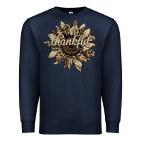 Navy Thankful Sunflower Premium Sweatshirt - Bettercallsaul