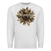Oatmeal Heather Thankful Sunflower Premium Sweatshirt - Bettercallsaul