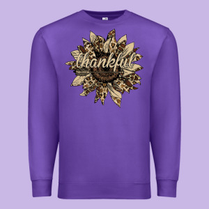 Thankful Sunflower Premium Sweatshirt Designed By Bettercallsaul