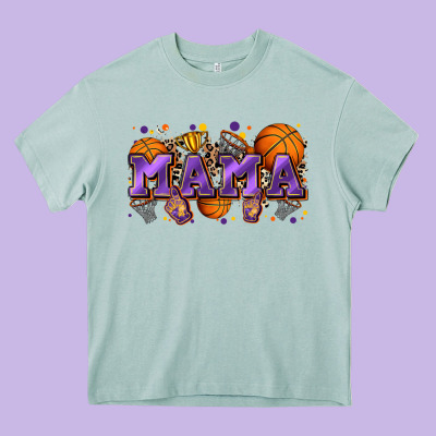Mama Basketball Heavy Core Tee Designed By Zillion Design Studio