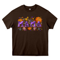 Chocolate Brown mama basketball Heavy Core Tee - Zillion Design Studio