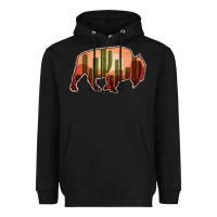 Black Cactus Bison Silhouette Heavyweight Hoodie - Bettercallsaul