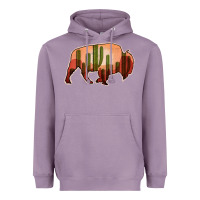 Lavender Cactus Bison Silhouette Heavyweight Hoodie - Bettercallsaul