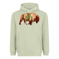 Matcha Cactus Bison Silhouette Heavyweight Hoodie - Bettercallsaul