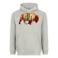 Moon Dust Cactus Bison Silhouette Heavyweight Hoodie - Bettercallsaul