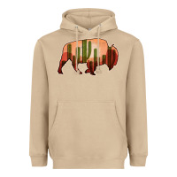 Mushroom Cactus Bison Silhouette Heavyweight Hoodie - Bettercallsaul