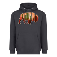 Smoke Cactus Bison Silhouette Heavyweight Hoodie - Bettercallsaul