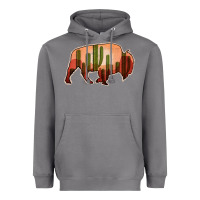 Storm Cactus Bison Silhouette Heavyweight Hoodie - Bettercallsaul