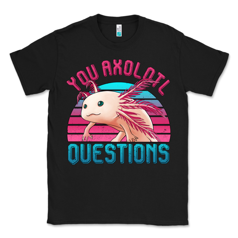 You Axolotl Questions 80's Retro Sunset Classic Tee by Jasminsmagicworld | Teevron