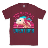 Burgundy you axolotl questions 80's retro sunset Classic Tee - Jasminsmagicworld