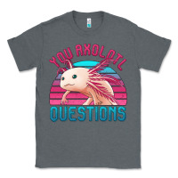 Charcoal Heather you axolotl questions 80's retro sunset Classic Tee - Jasminsmagicworld