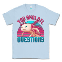 Dusty Blue you axolotl questions 80's retro sunset Classic Tee - Jasminsmagicworld