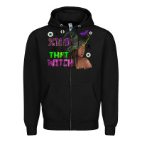 Black 100 that witch Zipper Hoodie - NancyCooperArtShop